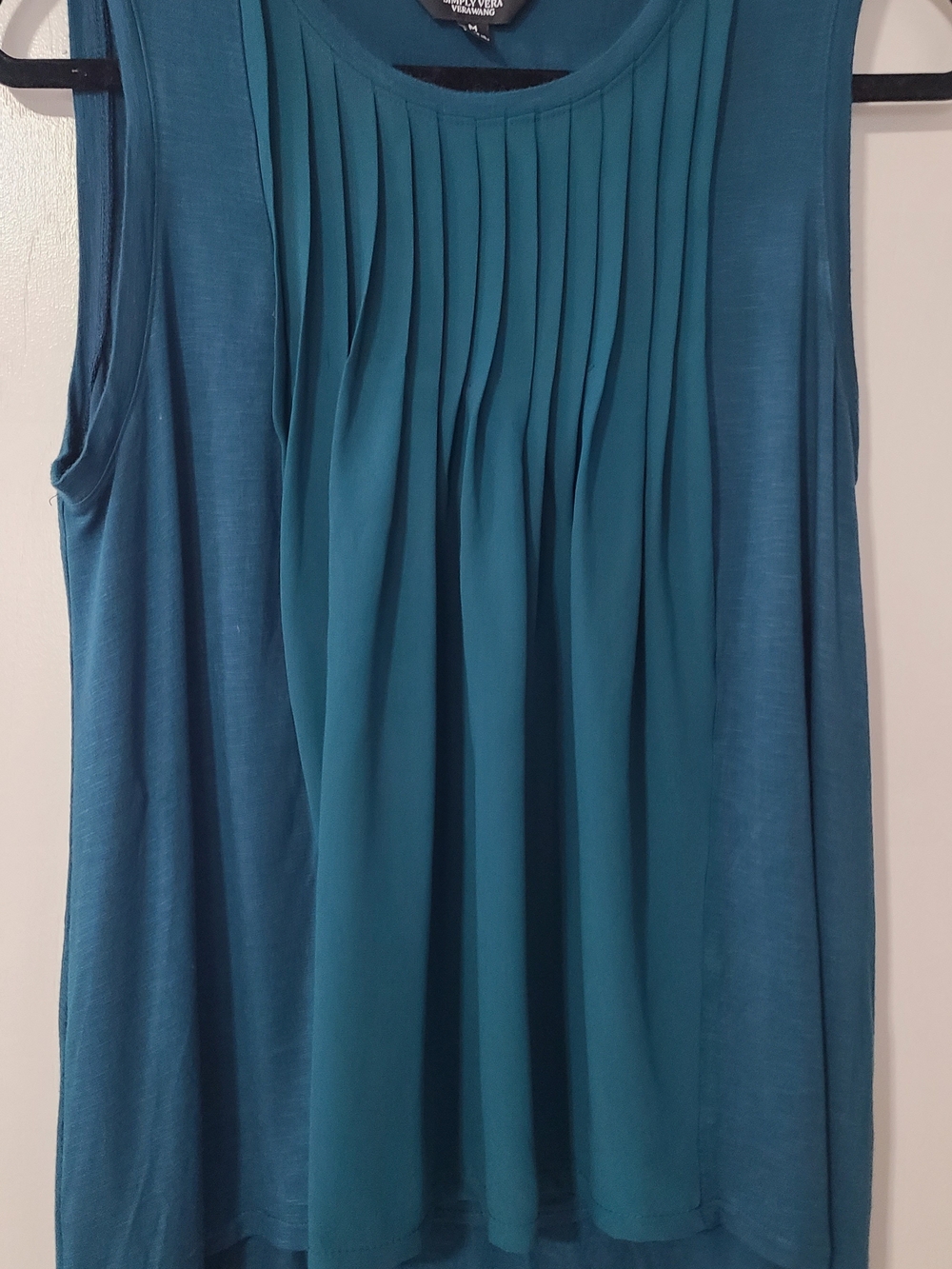 Pleated Teal Women’s Tank Top - Simply Vera